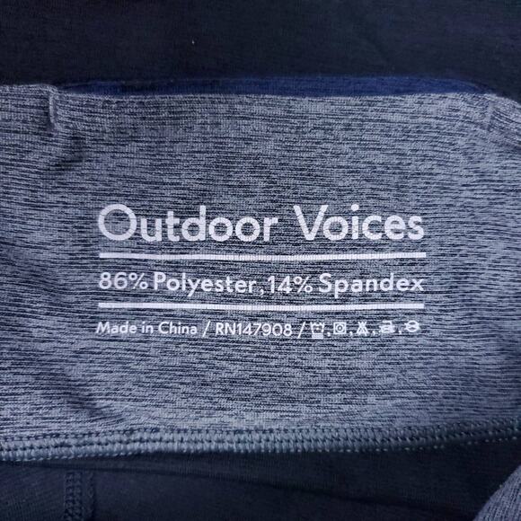 Outdoor Voices Womens 7/8 Springs Colorblock Leggings Charcoal/Navy/Graphite| M - Picture 8 of 13